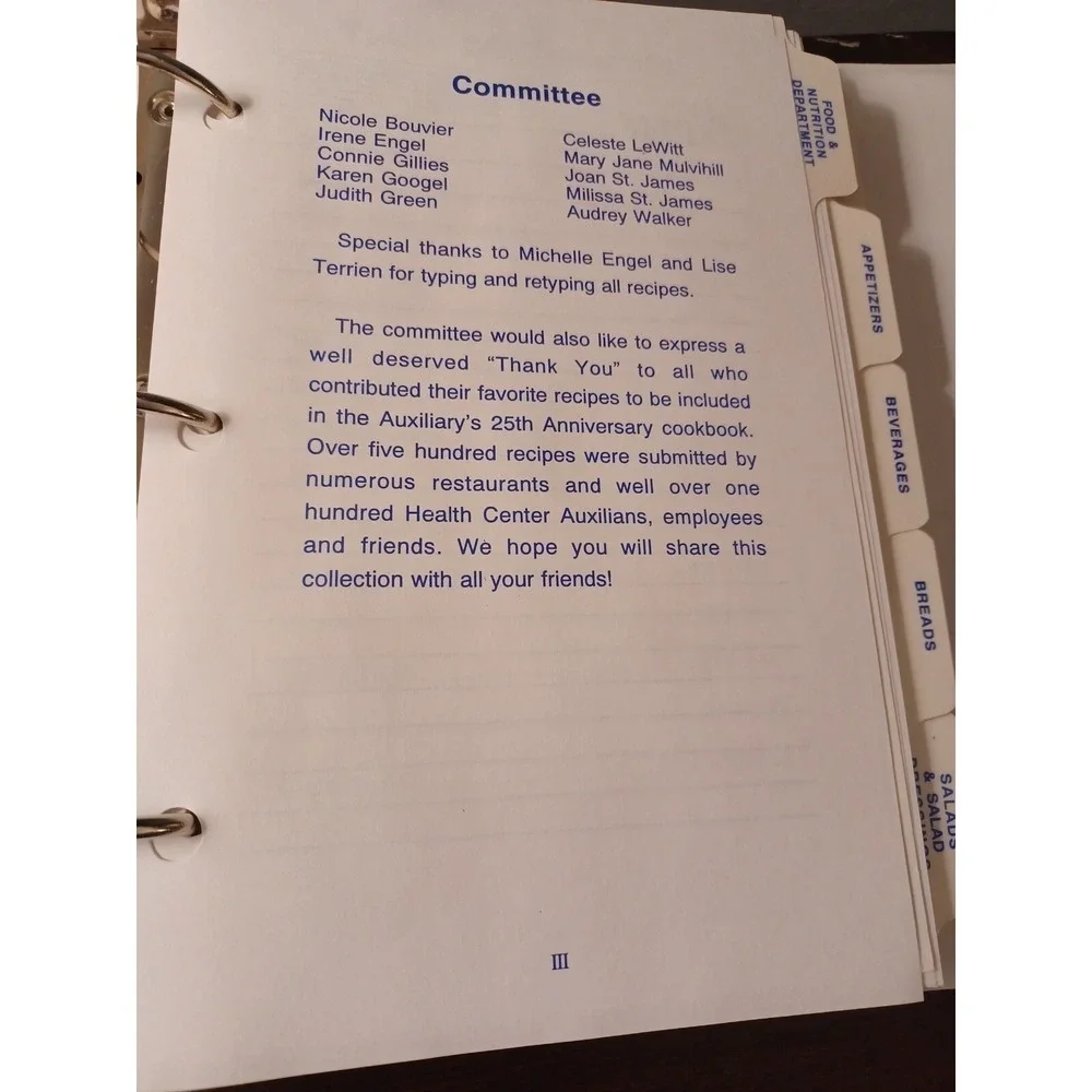 Vintage UConn Health Center Cookbook 25 Years and Still‎ Cooking 1994 Binder 90s